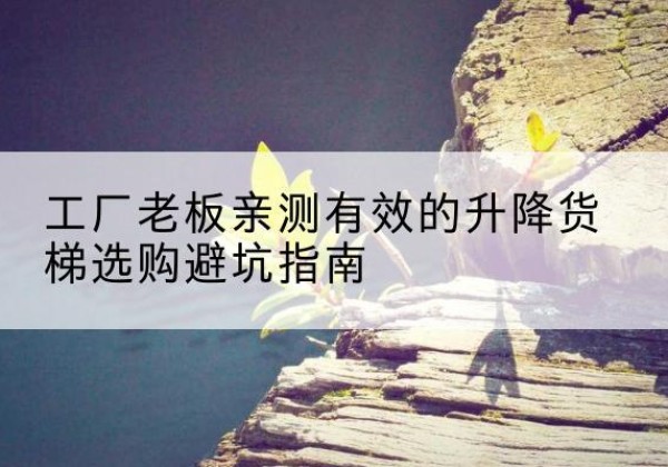 鸡东升降货梯怎么选-工厂老板亲测有效的升降货梯选购避坑指南